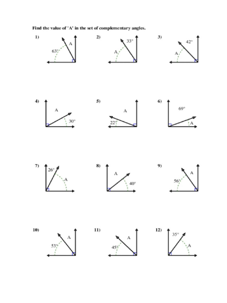 Angle Worksheet | PDF