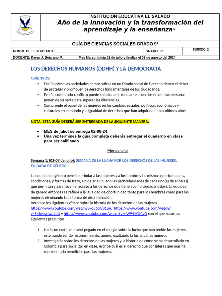 Ciencias Sociales | PDF | Derechos humanos | Democracia