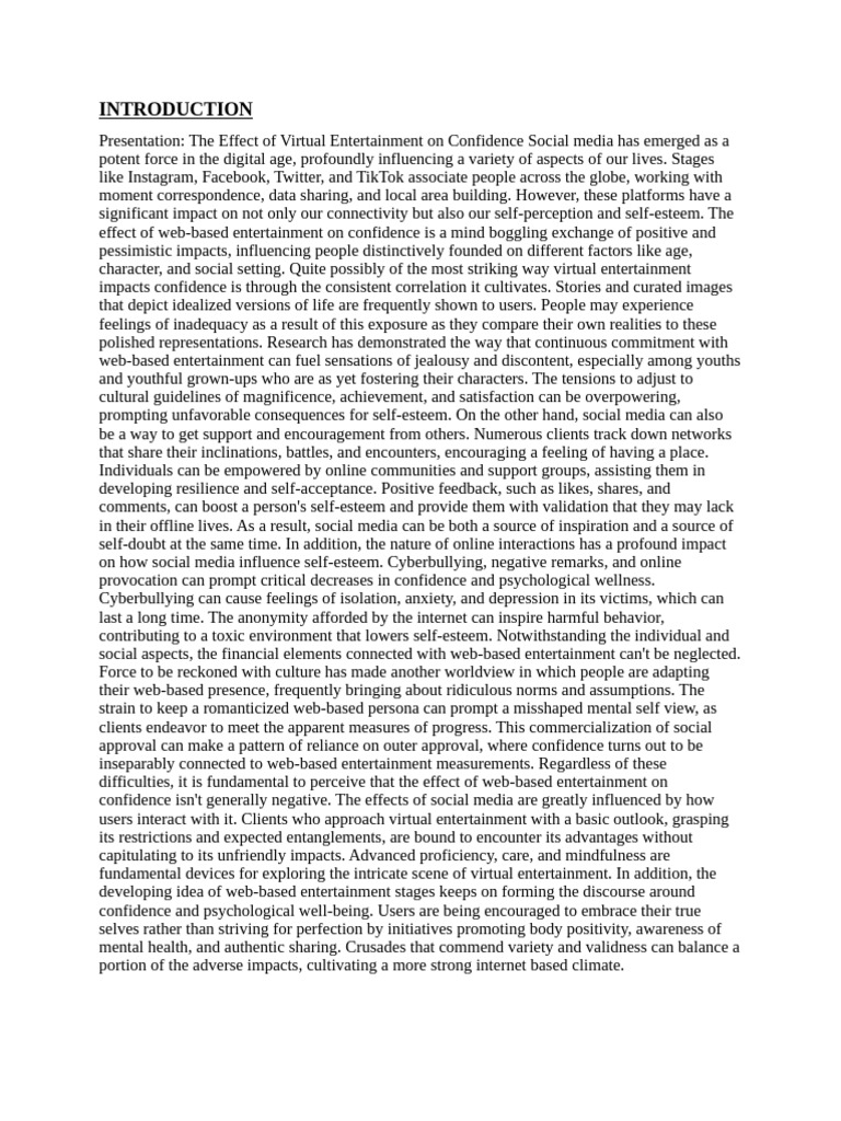 Review Of Literature Pdf Self Esteem Popular Culture Media Studies