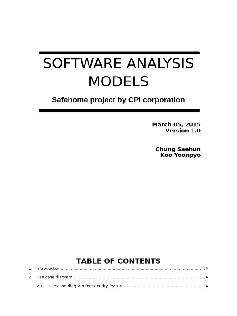Safehome Project Use Case Analysis | PDF | Use Case | Websites