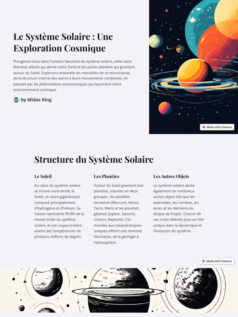Exploration du Système Solaire | PDF | Système solaire | Soleil