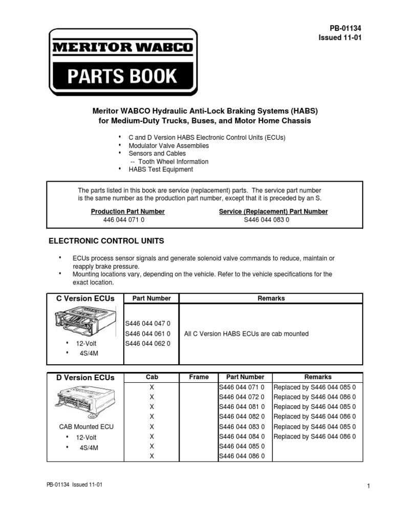 Abs Wabco Parts | PDF | Anti Lock Braking System | Vehicles