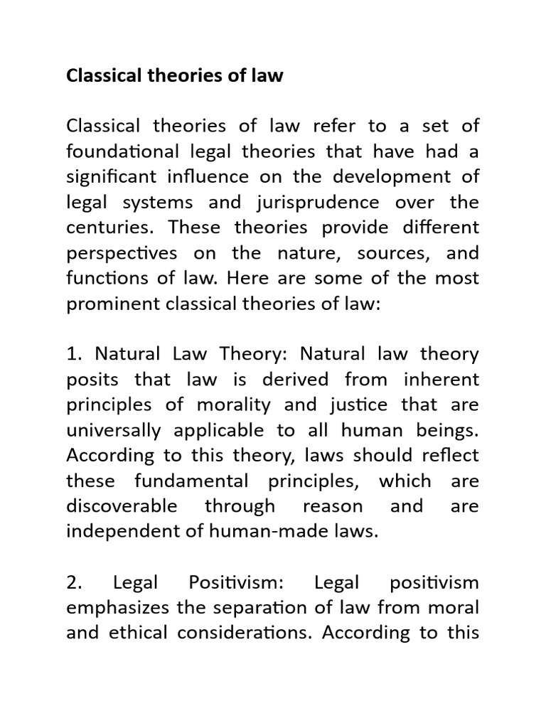 Natural Law Theory Overview | PDF | Jurisprudence | Natural Law