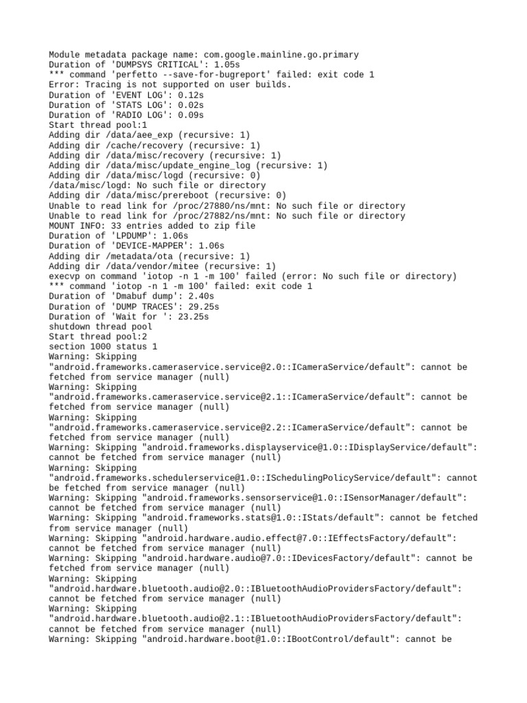 Debugging Android Service Fetch Failures | PDF | Computing Platforms ...
