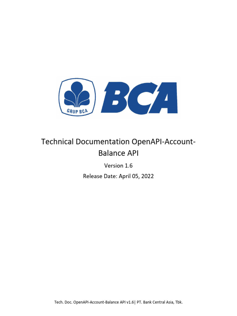 OpenAPI Account Balance API v1.6 | PDF | Software Engineering ...