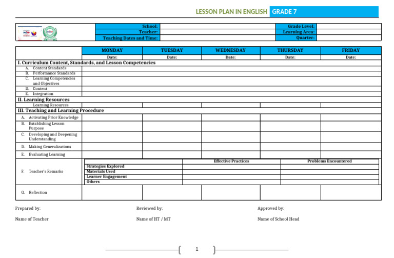 Lesson Plan For Matatag Curriculum | PDF