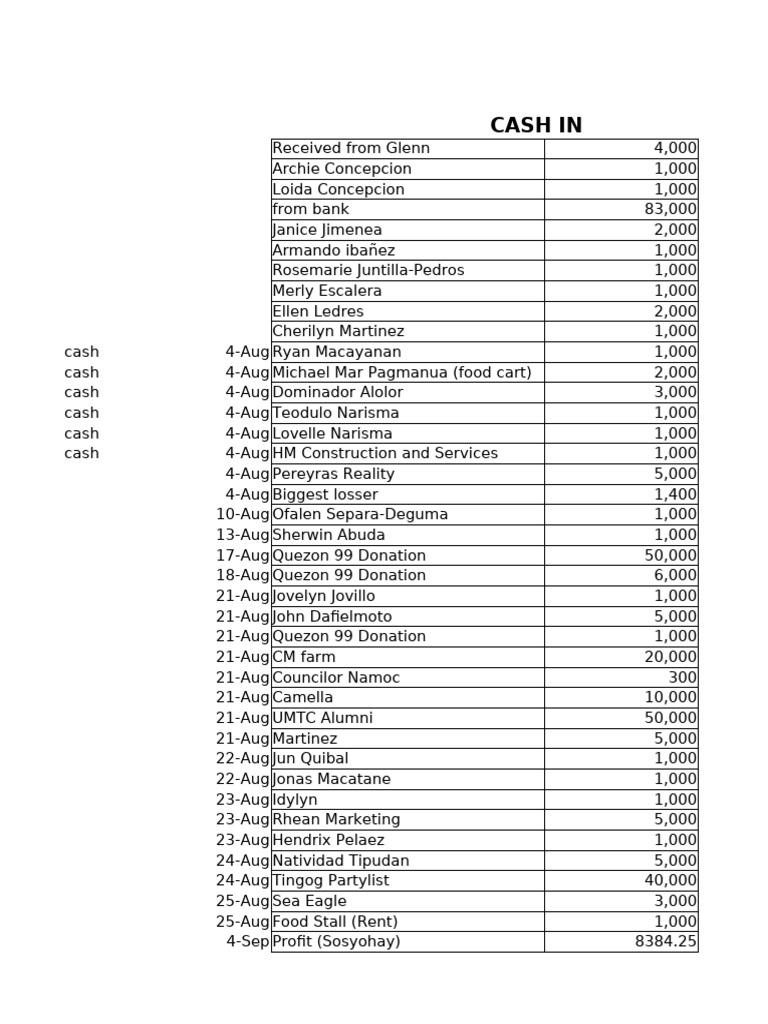Cash Flow Summary and Expenses Report | PDF