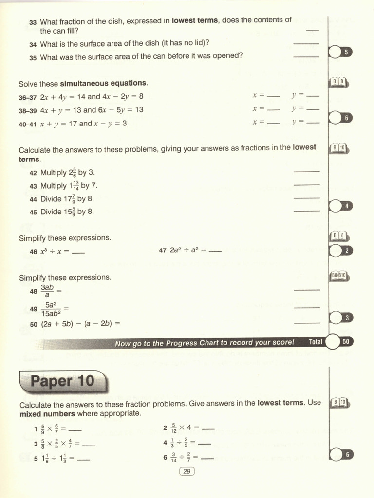Maths Paper 10 | PDF