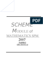 Module Math Paper 2.2007 (Skema)