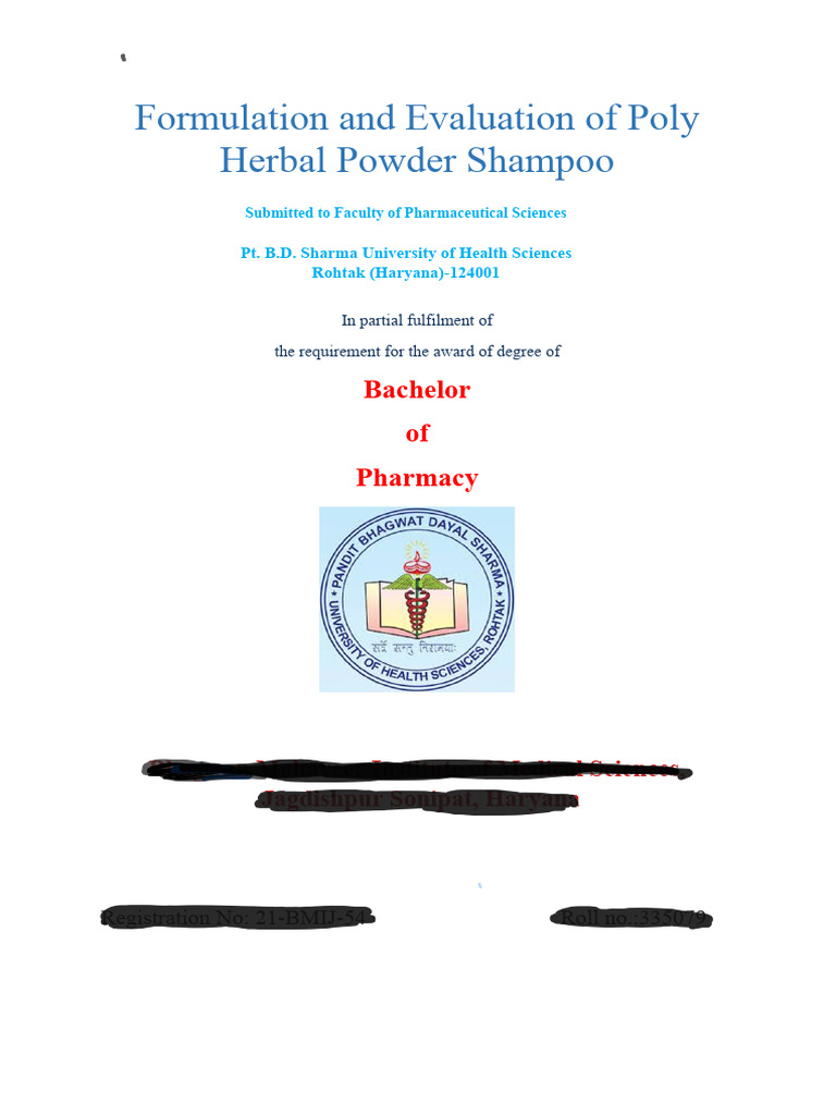 Poly Herbal Powder Shampoo Formulation | PDF | Shampoo | Hair