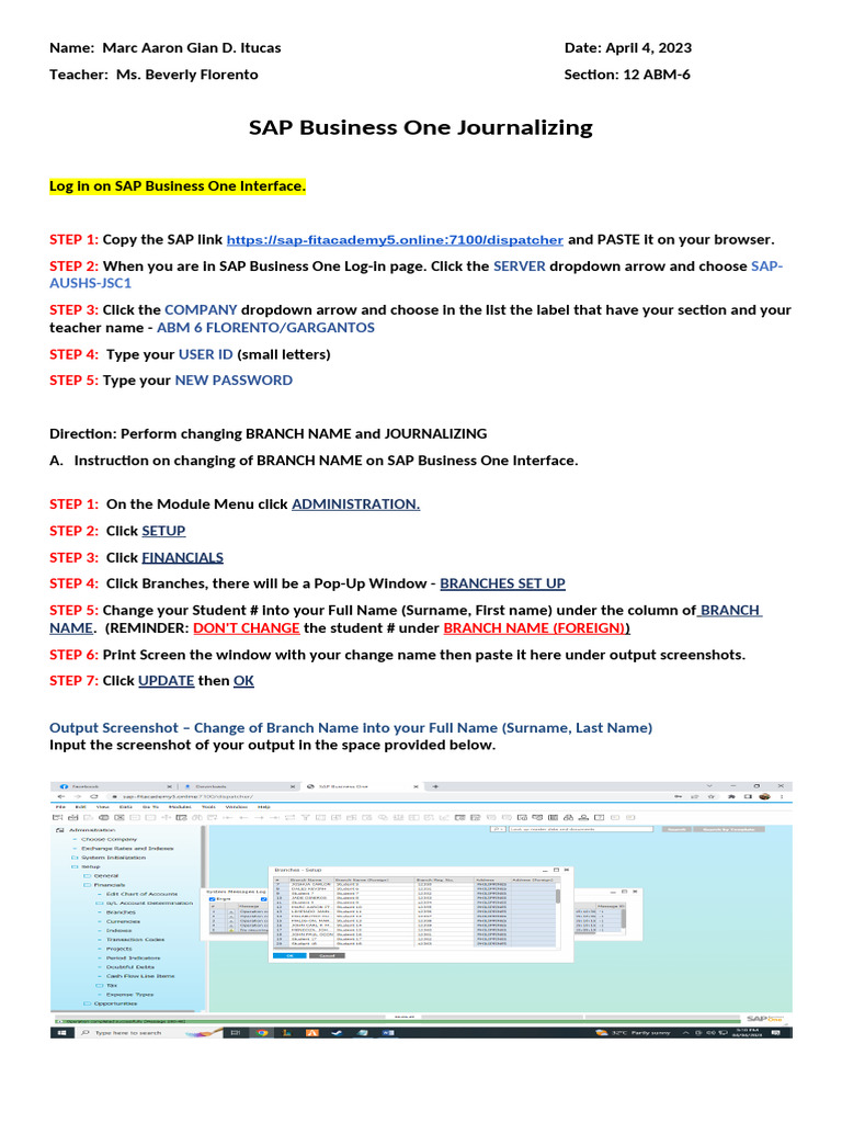 Sap activity 2 abm 6 itucas pdf cash expense