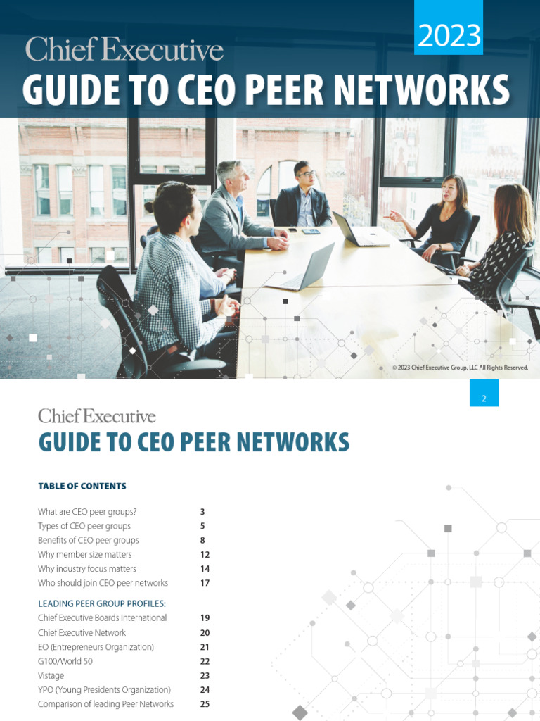 2023 CEN Guide to CEO Peer Networks | PDF | Business | Entrepreneurship
