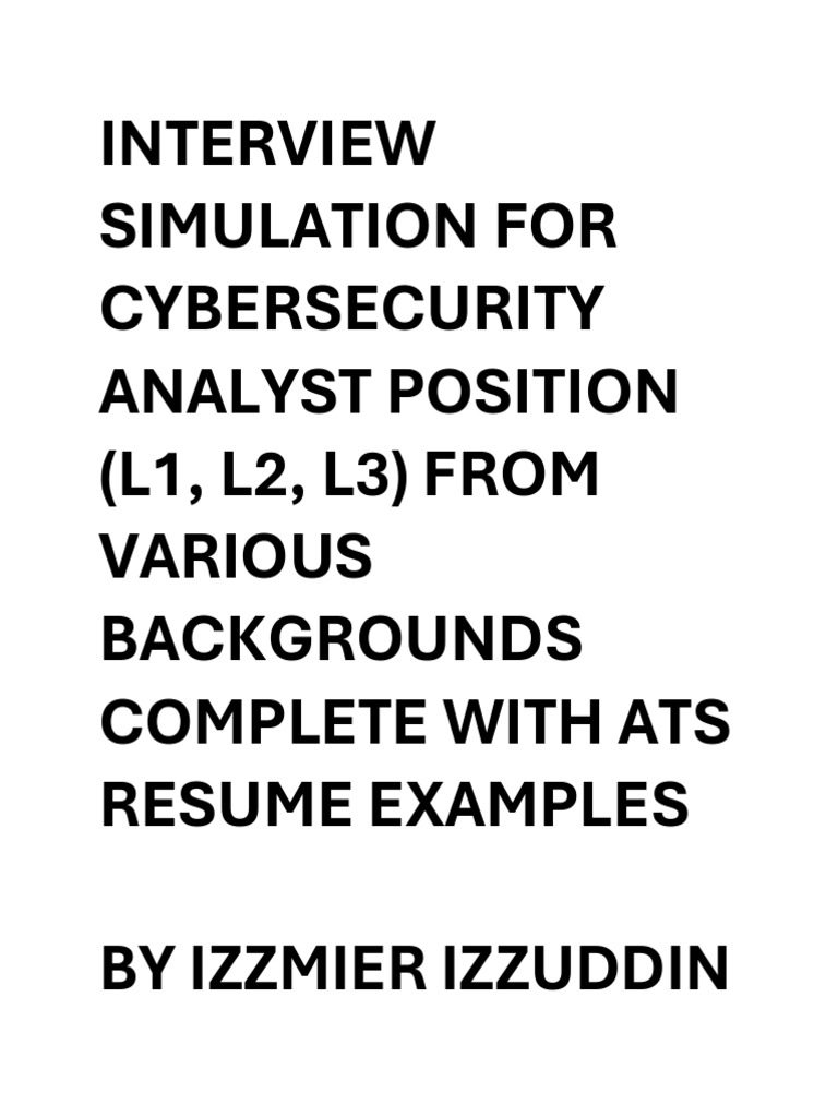 Cybersecurity Analyst Interview Prep | PDF | Security | Computer Security