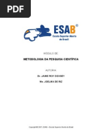 ESAB - Metodologia Científica