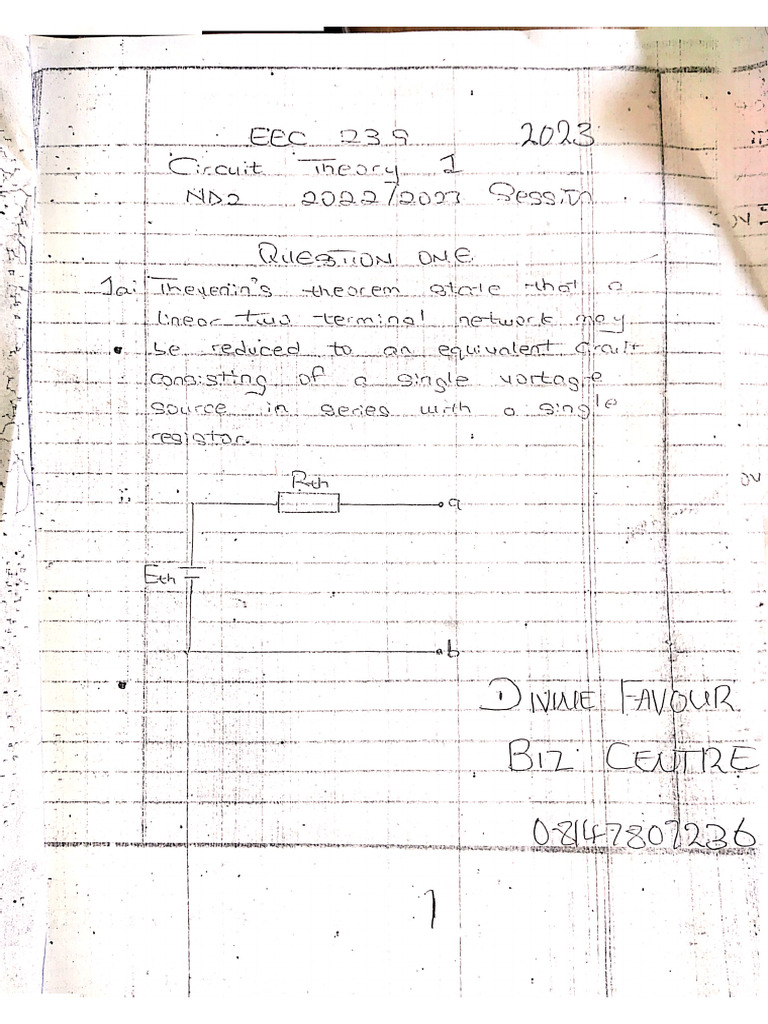 EEC 239 Past Question | PDF
