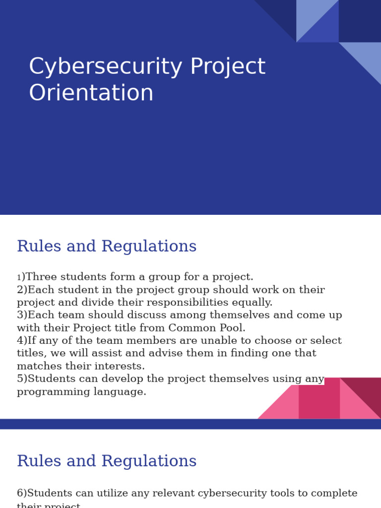 Cybersecurity Project Guidelines and Phases | PDF | Vulnerability ...