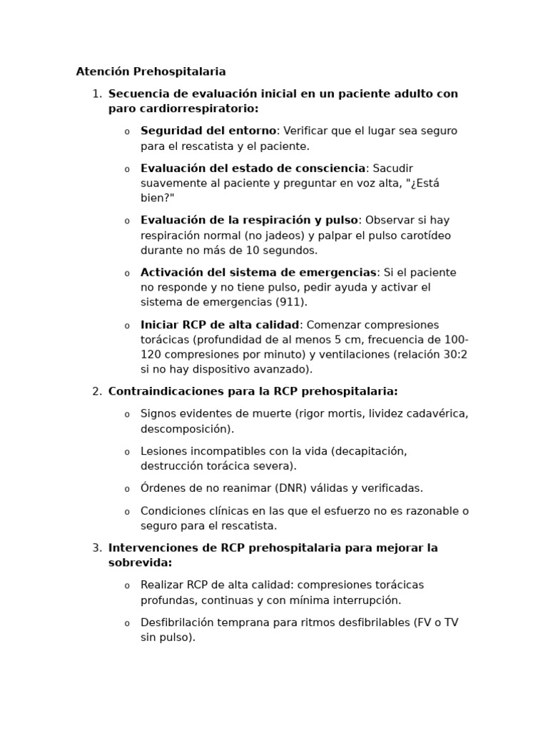 Paro Cardiorespiratorio | PDF | Reanimación cardiopulmonar | Paro cardíaco