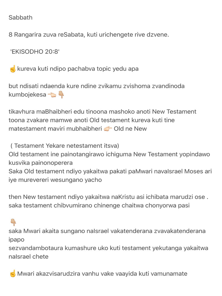 Sabbath | PDF | Bible Content | Religious Texts