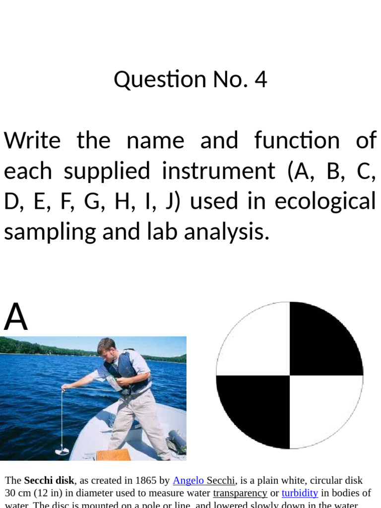 Ecological Sampling Instruments Explained | PDF | Ph | Soil