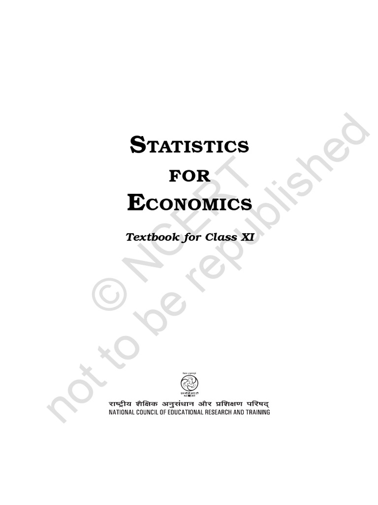 Class XI Economics Statistics Guide | PDF | Economics | Statistics
