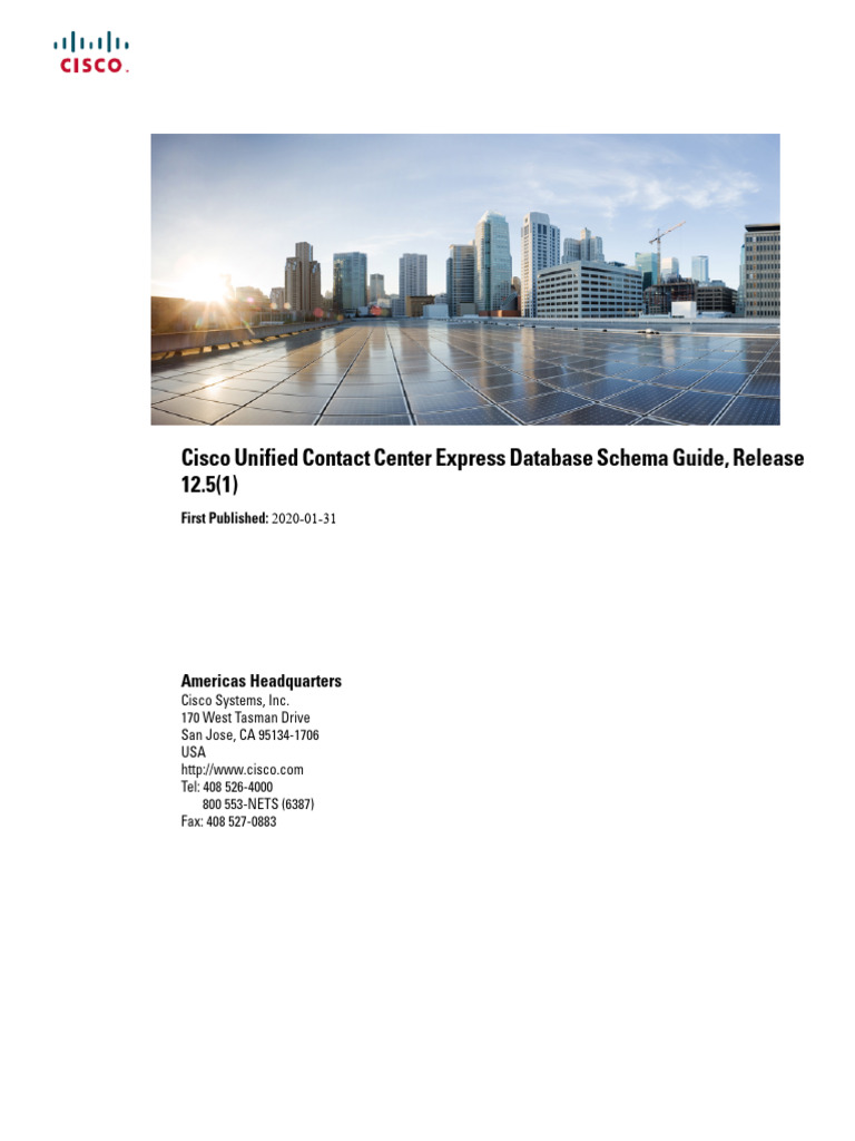 UCCX Database Schema Overview | PDF | Databases | Table (Database)