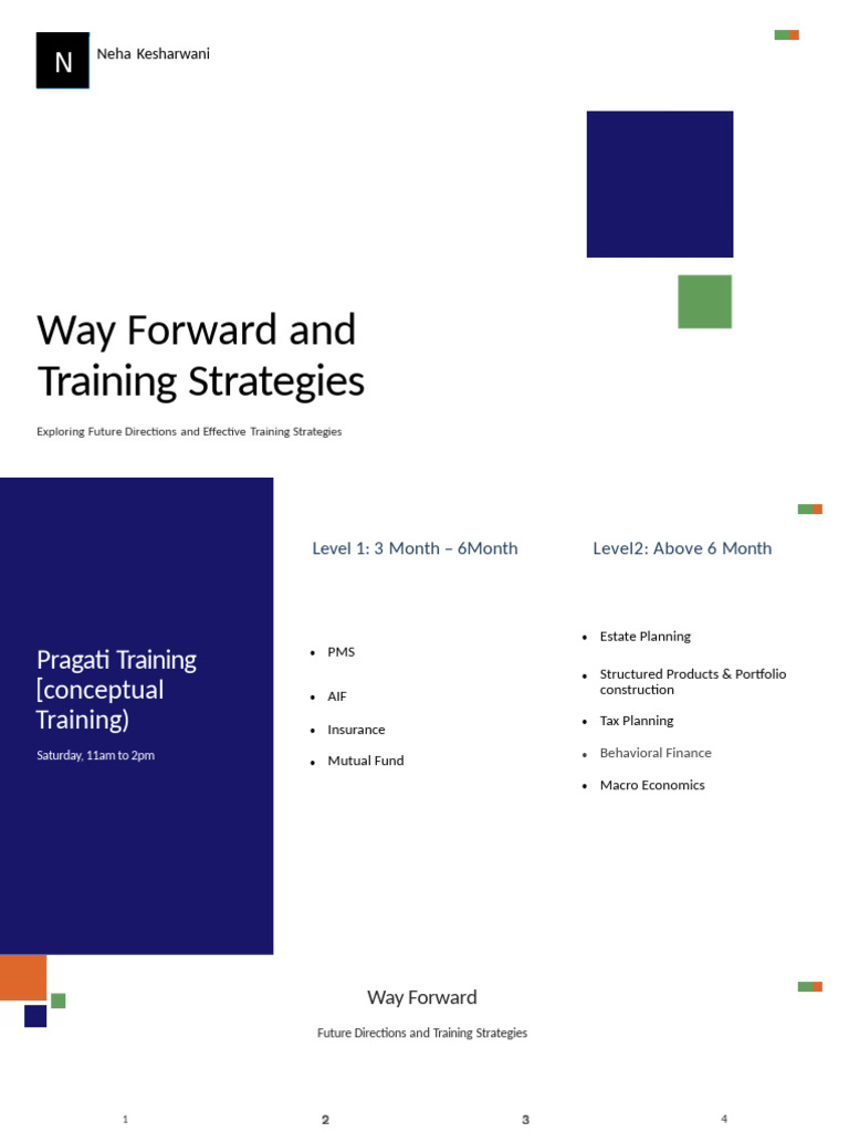 Way Forward and Training Strategy | PDF