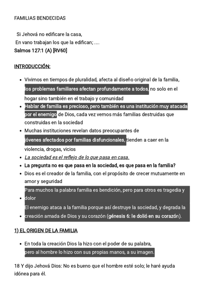 La Unidad Familiar según la Biblia | PDF | Amor | Cristo (título)