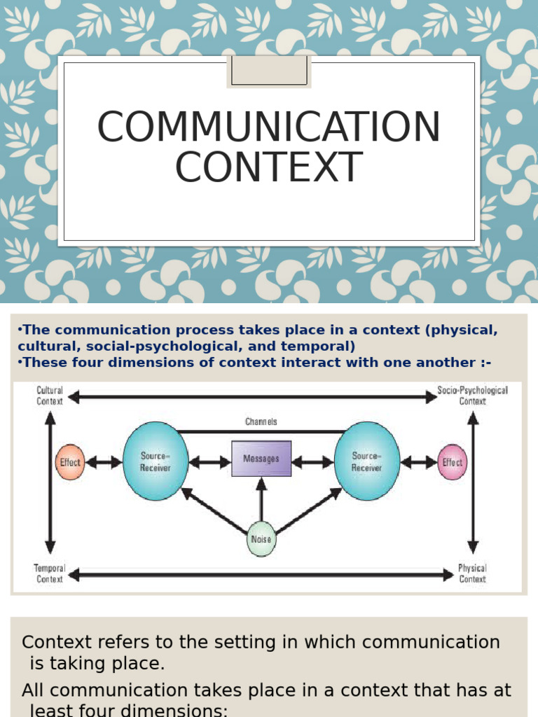Communication Context DCE | PDF | Communication | Attitude (Psychology)