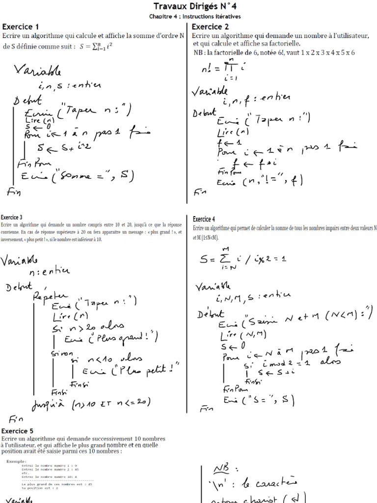 TD4 Sol Algo | PDF