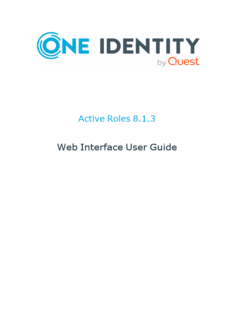ActiveRoles WebInterfaceUserGuide | PDF | Http Cookie | World Wide Web