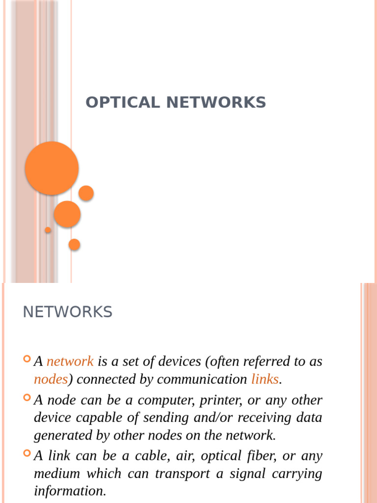 Overview of Optical Networks | PDF | Wavelength Division Multiplexing ...