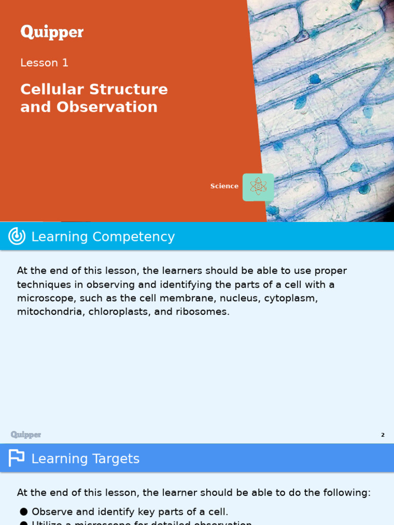Cell Structure and Microscope Techniques | PDF | Cell (Biology) | Biology