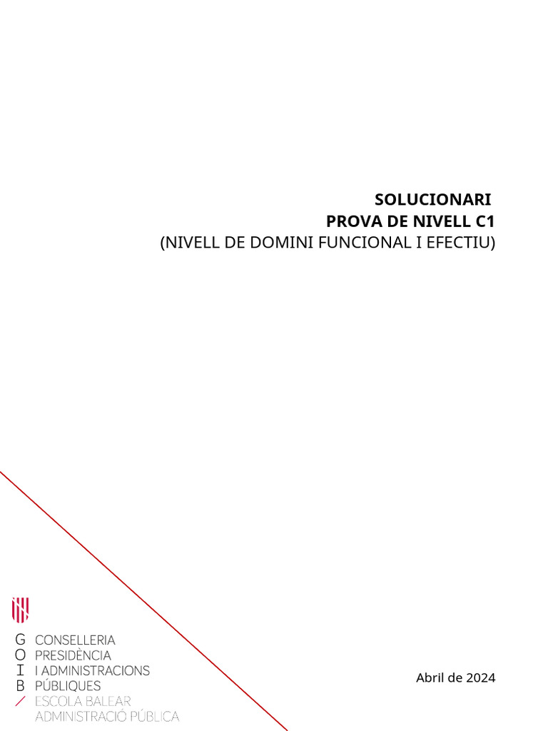 Prova C1 2024 Solucionari | PDF