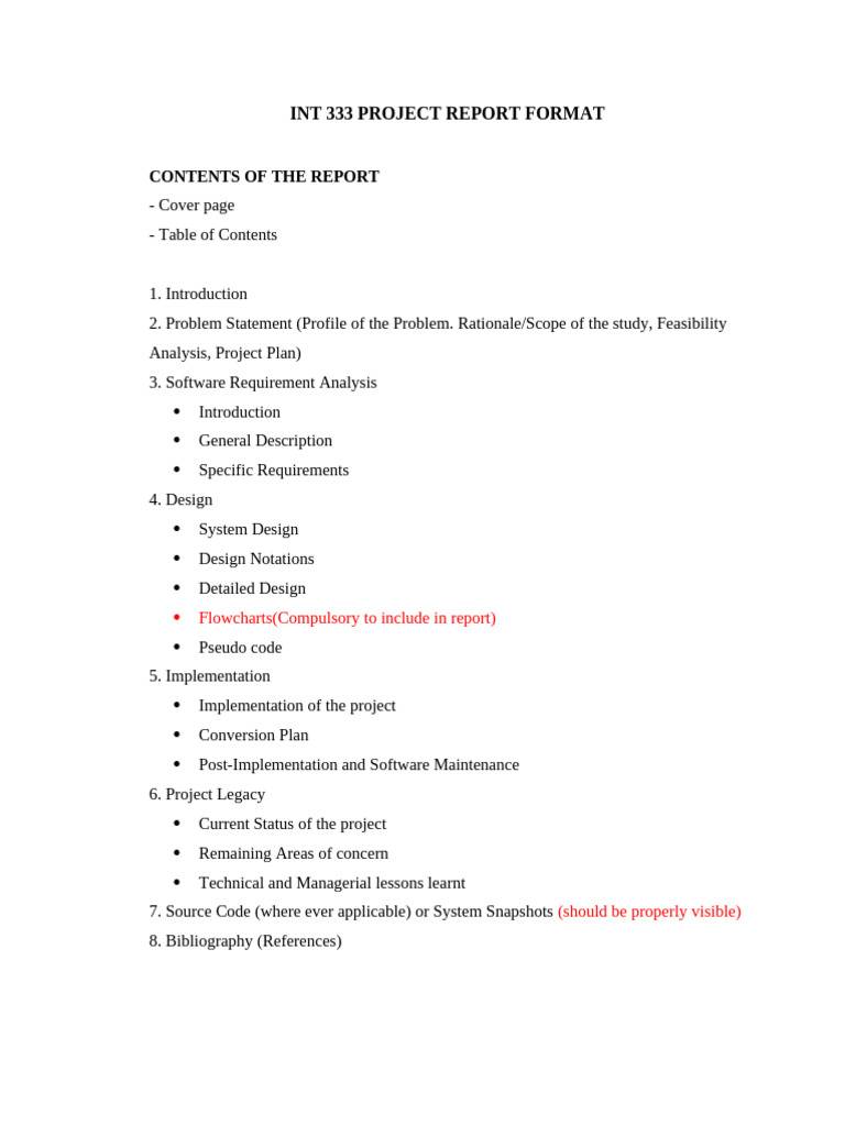 Updated Report Format For INT333 Project | PDF | Software Engineering ...