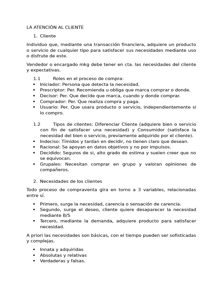 Claves de la Atención al Cliente | PDF | Cliente | Servicio al Cliente