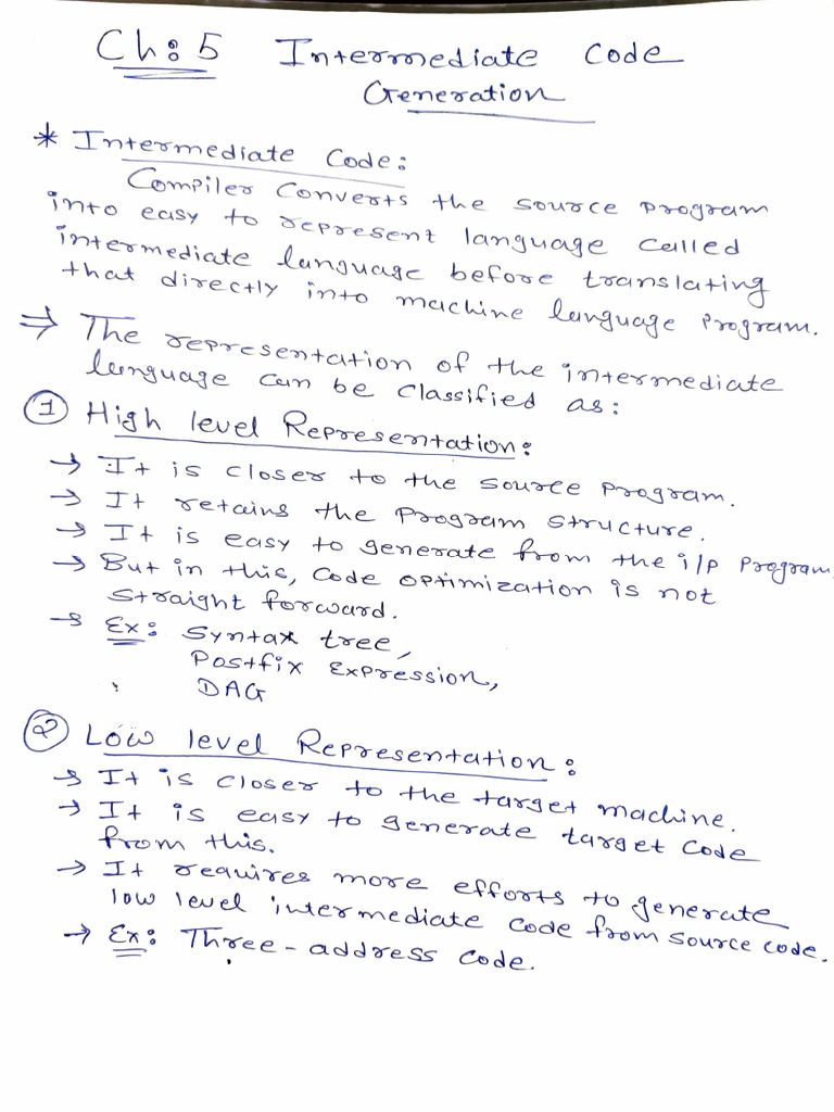 Intermediate Code Generation Techniques | PDF | Mathematical Notation ...