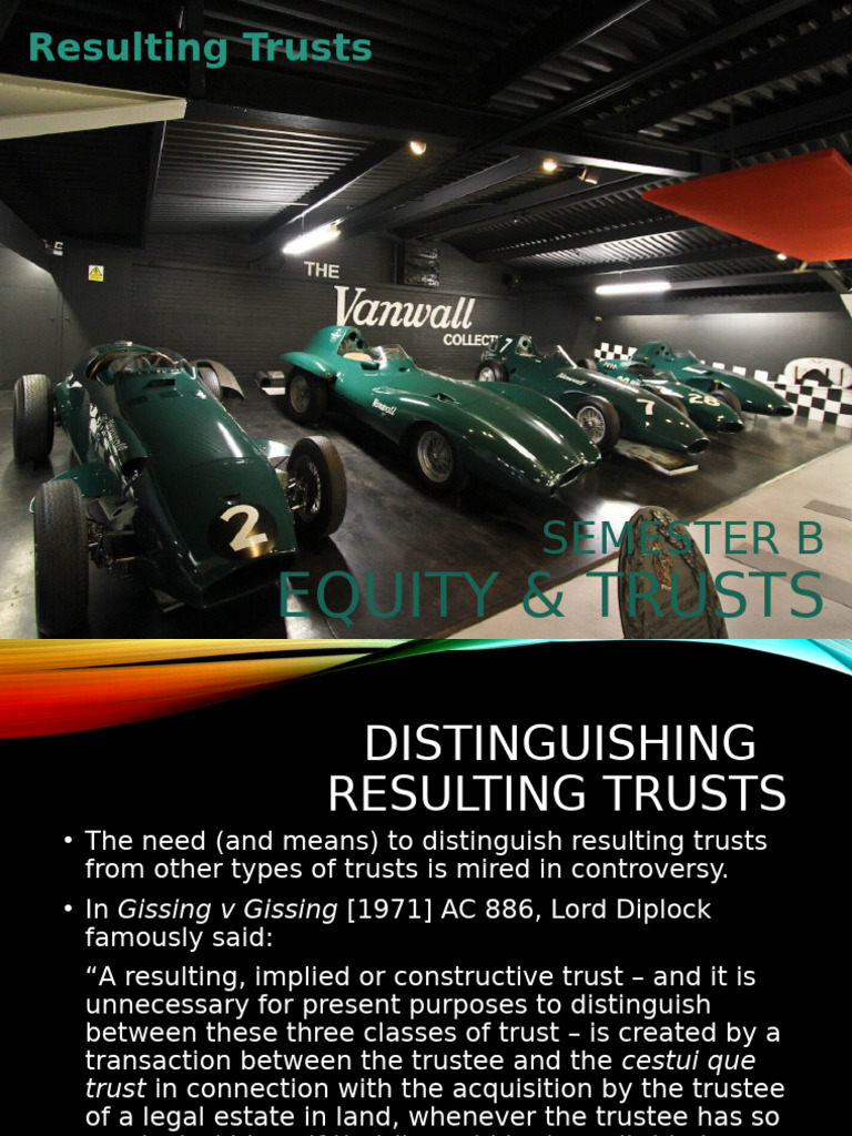 05 Resulting Trusts | PDF | Common Law | Civil Law (Common Law)