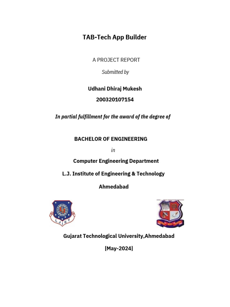 Project Report on Computer Engineering | PDF