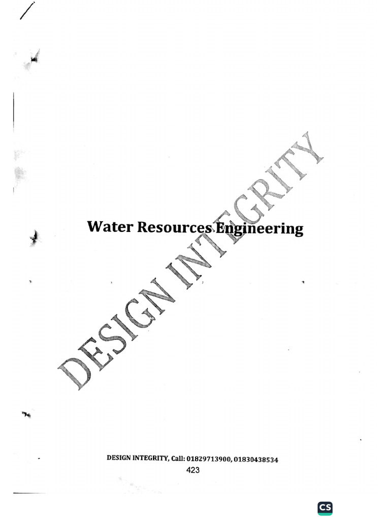 Water Resources Engineering | PDF