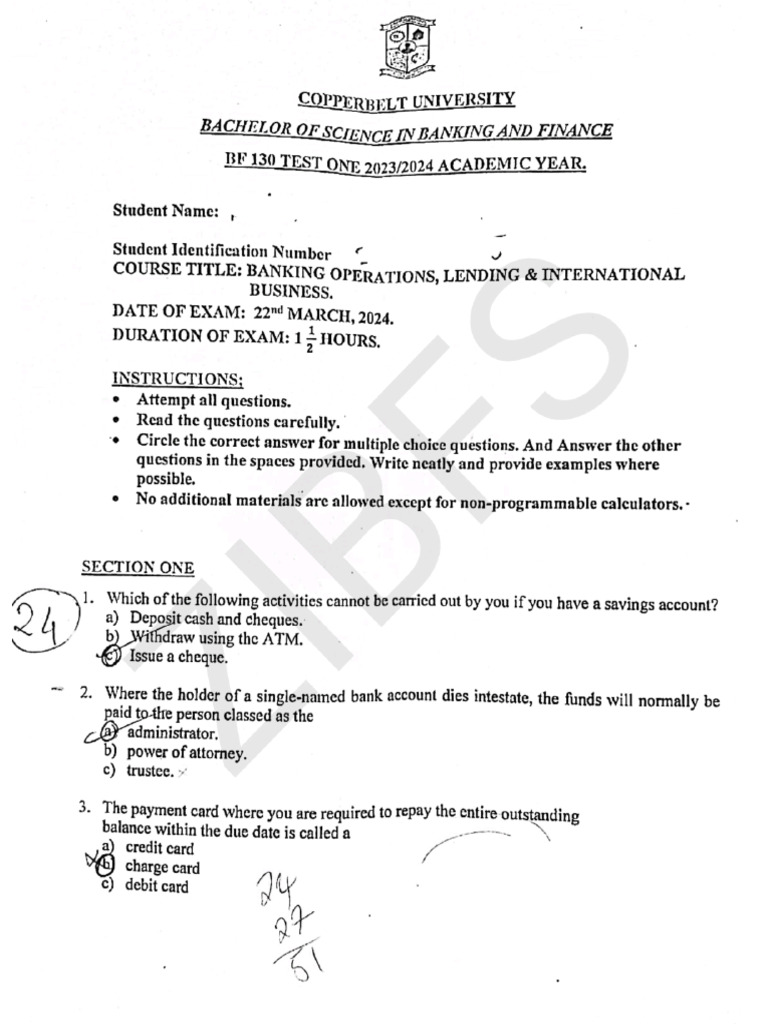 BF 130 Test 1... 2024 | PDF