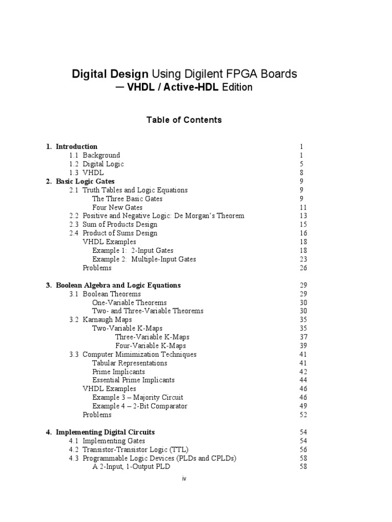 Digital Design with FPGA and VHDL | PDF | Vhdl | Logic Synthesis