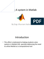 Solving a System in Matlab