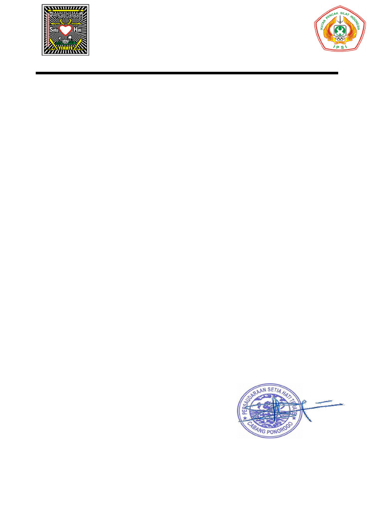 Undangan Rakercab PSHT Ponorogo 2025 | PDF