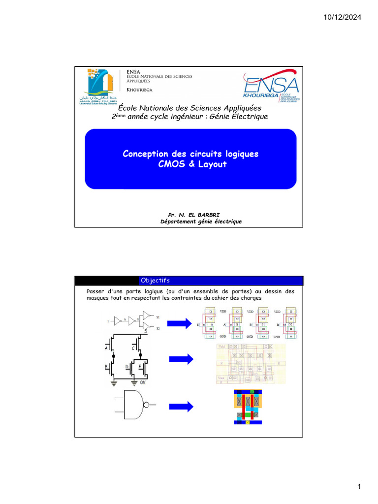 Circuits Logiques CMOS et Conception | PDF | CMOS | Dispositifs semi ...
