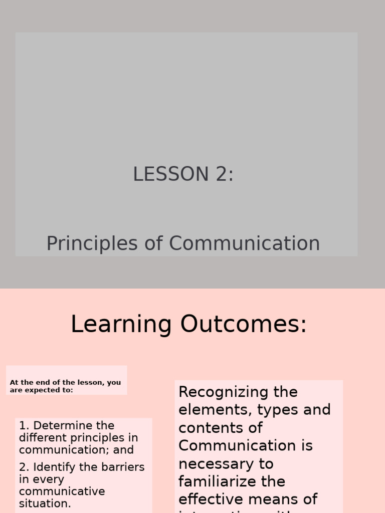 Communication Principles and Barriers | PDF | Communication | Information