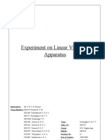 Experiment On Linear Vibration Apparatus