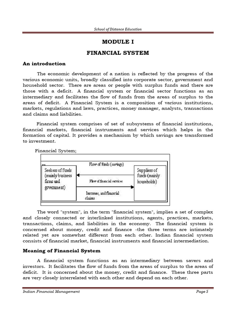 Indian Financial System Notes | PDF | Financial Markets | Money Market