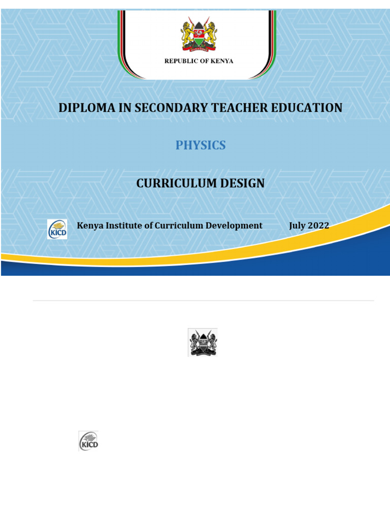 DSTE Physics Curriculum Design Kenya | PDF | Curriculum | Electricity