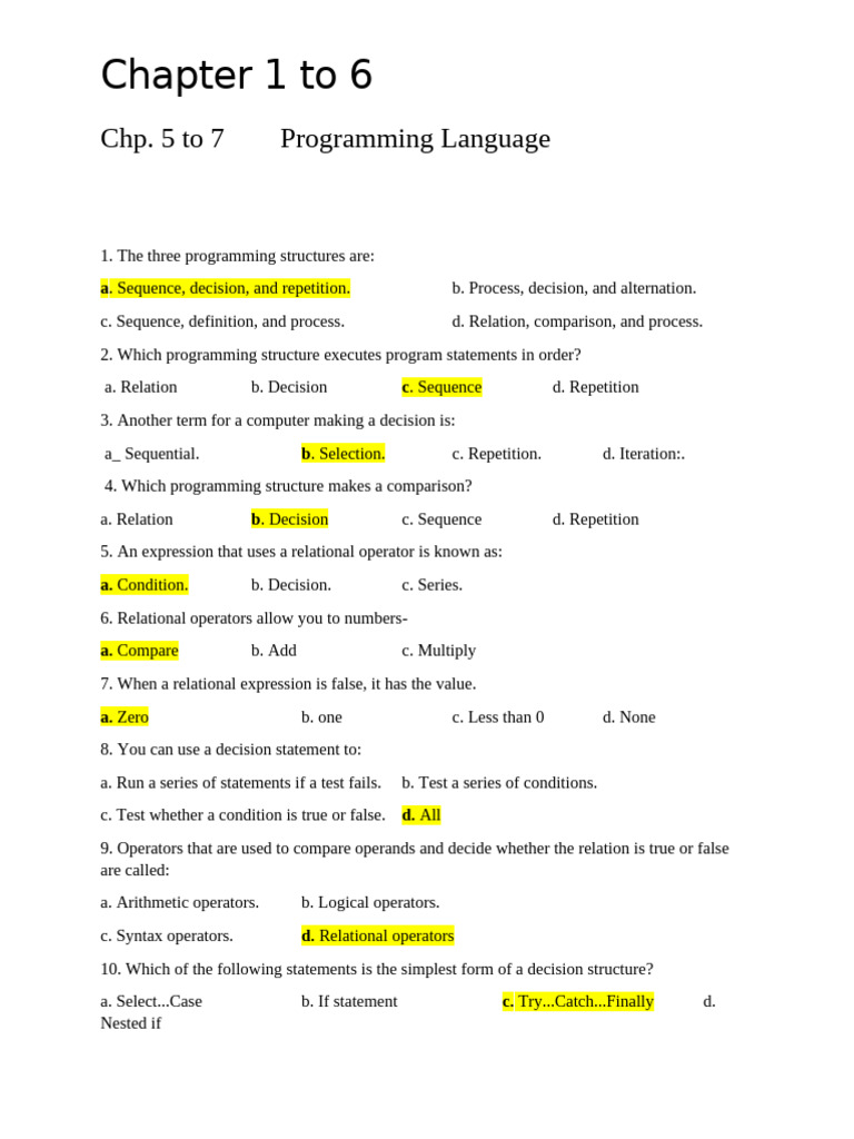 Valid Condition Checks in Programming | PDF | Computer Programming ...