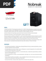 Catalogo de Nobreak SMS Sinus Double II HP High Performance 2,2 e 3,2 kVA (20801 110417)